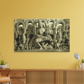 Lintel met afbeelding van de Trinity: Siva, Brahma Canvas Afdruk (Insitu (Woonkamer))
