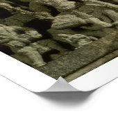 Lintel met afbeelding van de Trinity: Siva, Brahma Poster (Hoek)