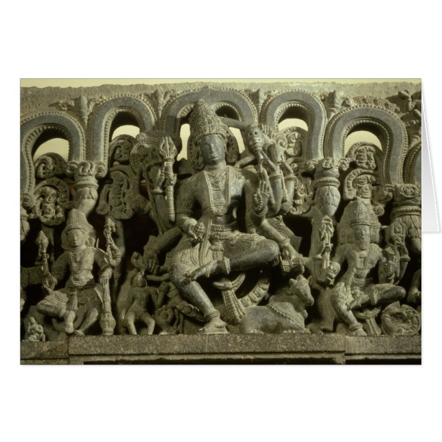 Lintel représentant la Trinité : Siva, Brahma et V (Devant horizontal)