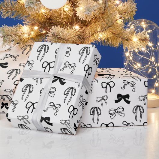 Linten Boog Patroon Kerst Cadeaupapier (Feestdagen)