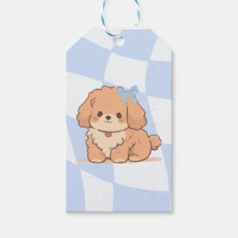 Linten en botten cadeaubijlage cadeaulabel