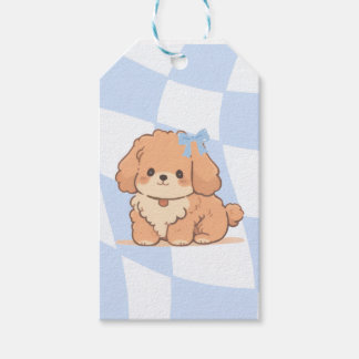 Linten en botten cadeaubijlage cadeaulabel
