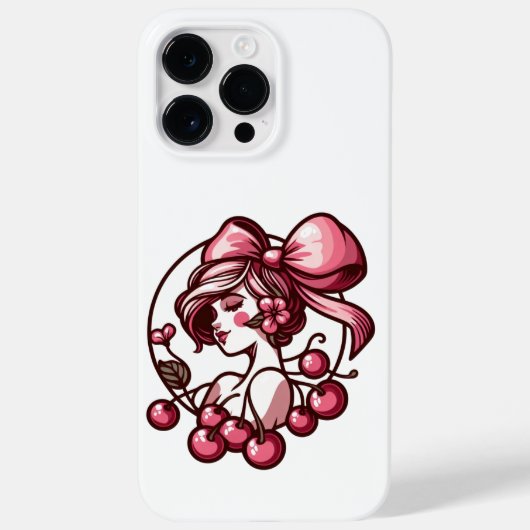 linten en kersenpatroon Case-Mate iPhone case (Achterkant)
