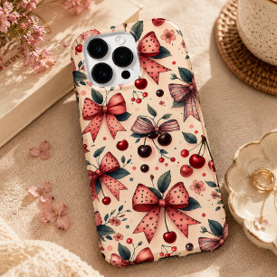 linten en kersenpatroon  Case-Mate iPhone 14 pro max hoesje