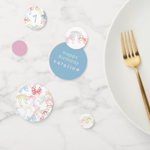 Linten en strikken Bright Waterverf Birthday Girl Confetti