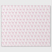 Linten Roze Strikjes Patroon Cadeaupapier (Vlak)