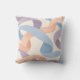 Linten strikken in perzik lila en blauw kussen