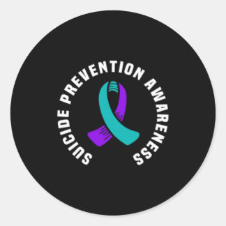 Linten voor mannen preventie bewustzijn Poc ontwer Ronde Sticker