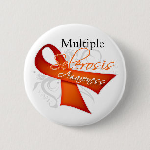 Lintenrol - Multiple Sclerose Bewustzijn Ronde Button 5,7 Cm