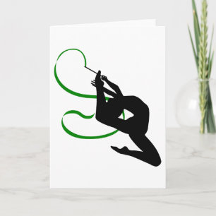 Lintgymnastiek lintdanseres Silhouet Kaart