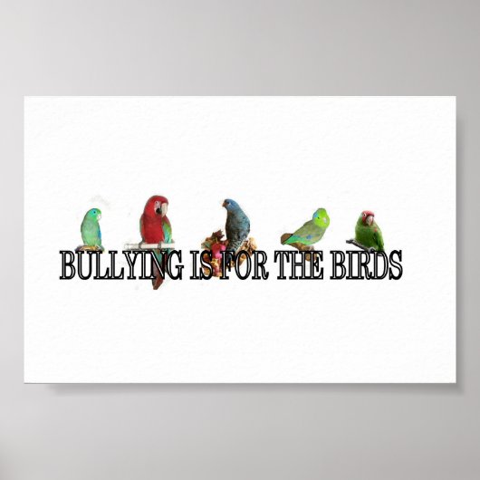 L'intimidation est pour les oiseaux Poster (Devant)