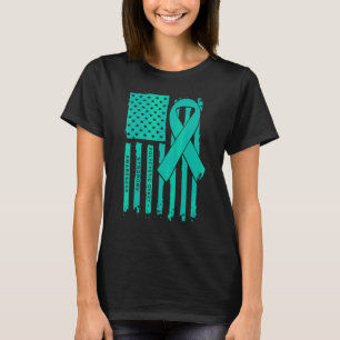 Lintje in Amerikaanse Vlag Kleur Polycysteus Ovari T-shirt
