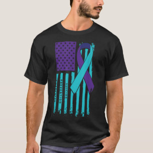 Lintje in de kleuren van de Amerikaanse vlag Suïci T-shirt