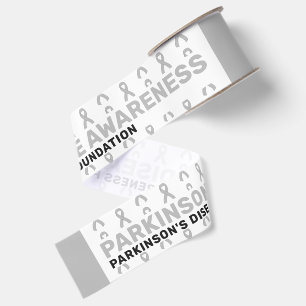 Lintje in het patroon voor Parkinson bewustzijn Grosgrain Lint