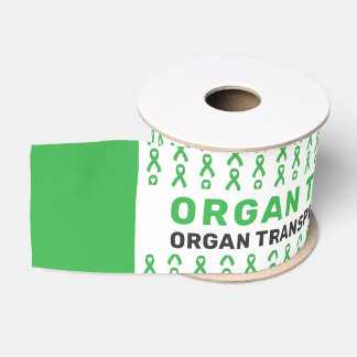 Lintje met orgaantransplantatie-bewustzijnspatroon grosgrain lint