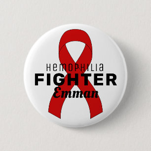 Lintje voor hemofilie Witte knoop Ronde Button 5,7 Cm