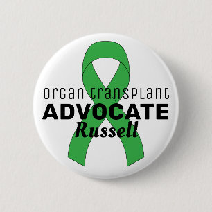 Lintje voor orgaantransplantatie-advocaat Witte kn Ronde Button 5,7 Cm