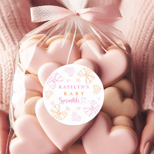 Lintjes Baby Sprinkle Ronde Stickers