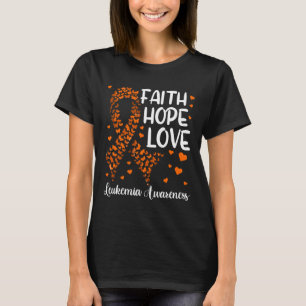Lintkankerlint geloof hoop liefde Leukemie bewust T-shirt