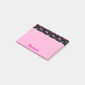  lintpatroon met multiroze borstkanker post-it® notes (Schuin)