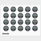 Lintster Patchwork Block Ronde Sticker (Vel)