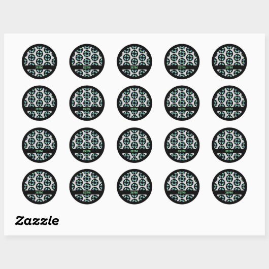 Lintster Patchwork Block Ronde Sticker (Vel)