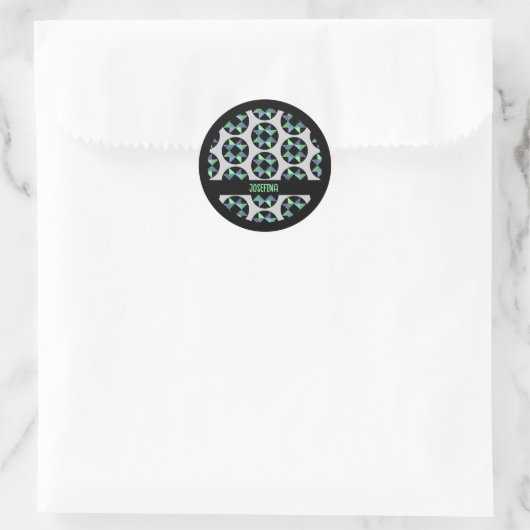 Lintster Patchwork Block Ronde Sticker (Tas)