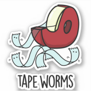 Lintwormen Grappige Plakband Woordspelingen Sticker