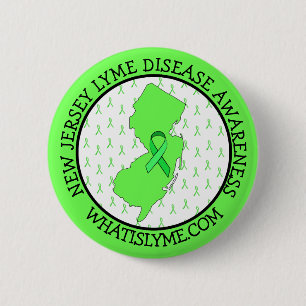 Lintwormziektebewustzijn in New Jersey Lintknoop Ronde Button 5,7 Cm