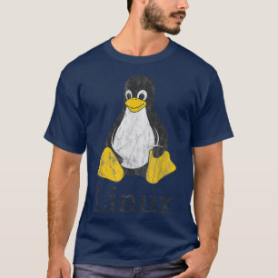 Linu Mascot Tu the Penguin Nerd Geek T-shirt