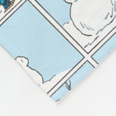 Linus bouwt een sneeuwpop fleece deken (Hoek)