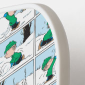 Linus bouwt een sneeuwpop pickleball paddle (Links Detail)