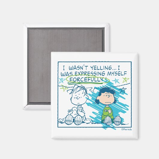 Linus & Lucy "Ik was niet aan het schreeuwen..." Magneet (Voorkant / Achterkant)