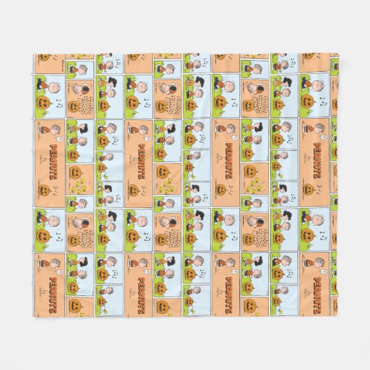 Linus & Lucy | Zingende Jack-O-Lantern Fleece Deken (Voorkant (Horizontaal))
