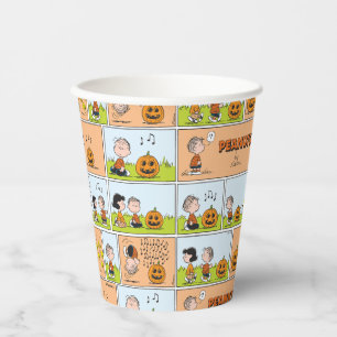 Linus & Lucy Zingende Jack-O-Lantern Papieren Bekers