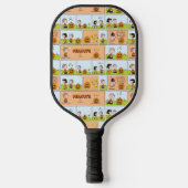 Linus & Lucy | Zingende Jack-O-Lantern Pickleball Paddle (Voorkant)