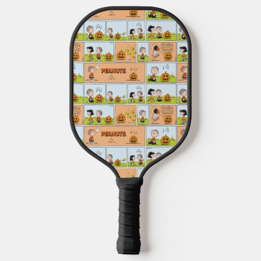 Linus & Lucy | Zingende Jack-O-Lantern Pickleball Paddle (Achterkant)