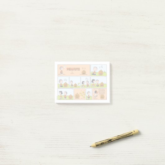 Linus & Lucy | Zingende Jack-O-Lantern Post-it® Notes (Op bureau)