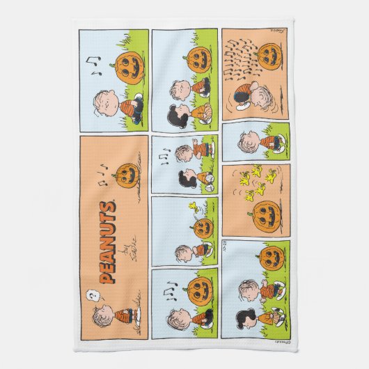 Linus & Lucy | Zingende Jack-O-Lantern Theedoek (Verticaal)