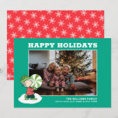 Linus Pepermunt Snoepgoed Feestdagenkaart (Voorkant / Achterkant)