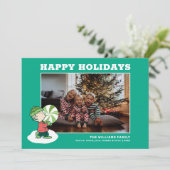 Linus Pepermunt Snoepgoed Feestdagenkaart (Staand voorkant)