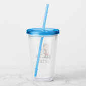 Linus vergeleken met Snoopy's oor Acryl Drinkbeker (Achterkant)