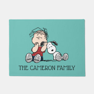 Linus vergeleken met Snoopy's oor Deurmat