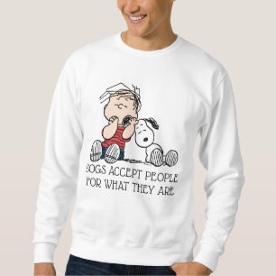 Linus vergeleken met Snoopy's oor Trui