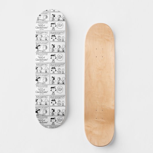 Linus vertelt Lucy dat ze Crabby is Skateboard (Voorkant)