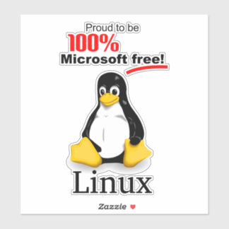 Linux 8x8 Vinyl Sticker - Microsoft Gratis