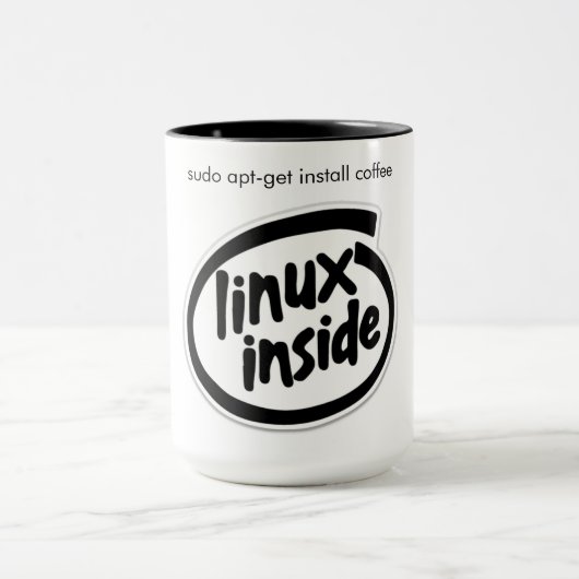 Linux à l'intérieur - Sudo Coffee Mug (Centre)