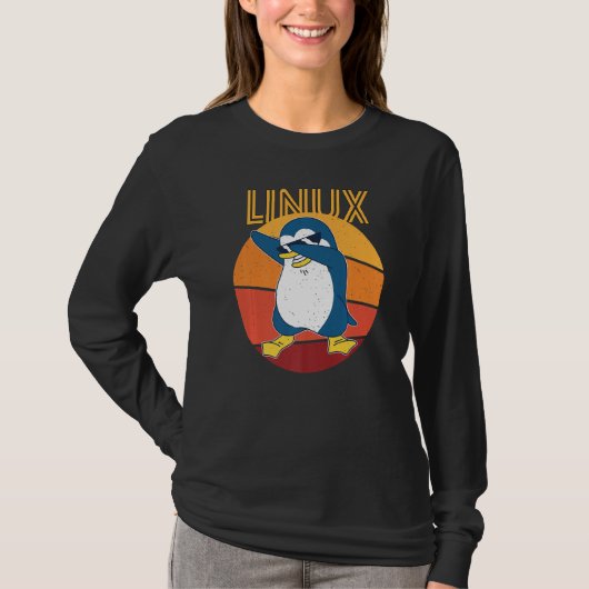 Linux Admin Cool Penguin Nerd Informatics Premium T-shirt (Voorkant)