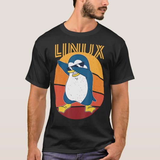 Linux Admin Cool Penguin Nerd Informatics T-shirt (Voorkant)
