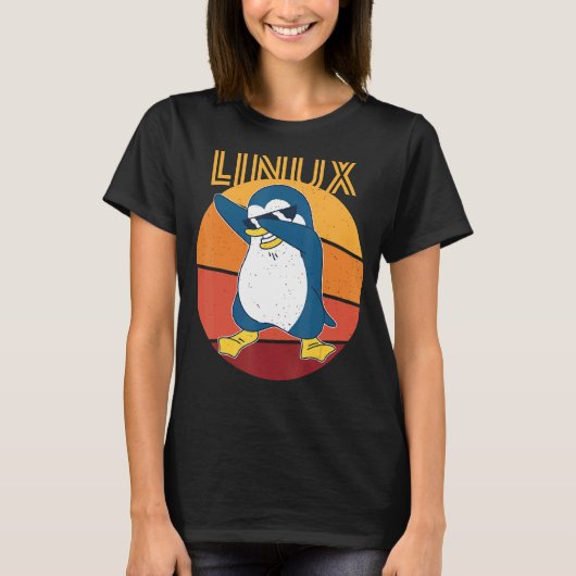 Linux Admin Cool Penguin Nerd Informatics T-shirt (Voorkant)